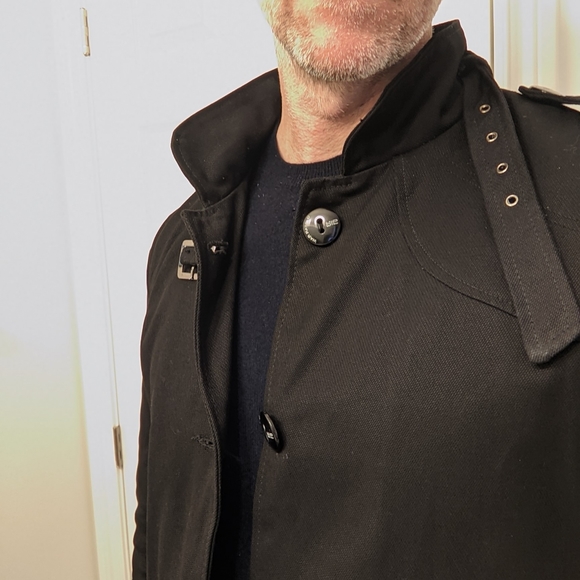 G-Star Black Denim Trench Coat, US S/M BNWOT - Picture 7 of 9